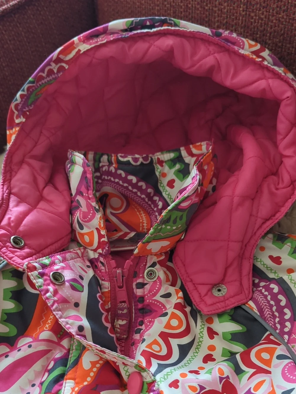 Hanna Andersson Bright Paisley Winter Coat, Size 3T